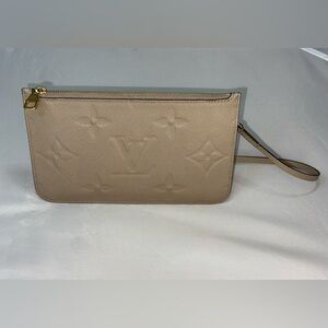 Louis Vuitton Tan Wristlet Clutch